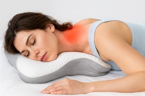 Cervical Memory Foam Pillow - Two Sided to Choose - 2 in 1 Ergonomic Orthopedic Pillow For Neck Pain Support