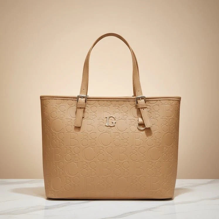 Calvin Swiss Structured Tote Handbag | Monogram Women's Designer-Style Bag