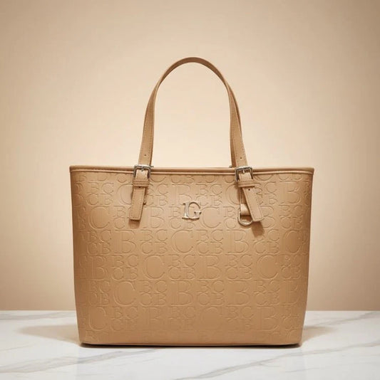 Calvin Swiss Structured Tote Handbag | Monogram Women's Designer-Style Bag