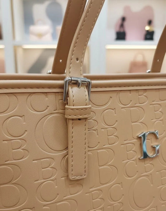 Calvin Swiss Structured Tote Handbag | Monogram Women's Designer-Style Bag