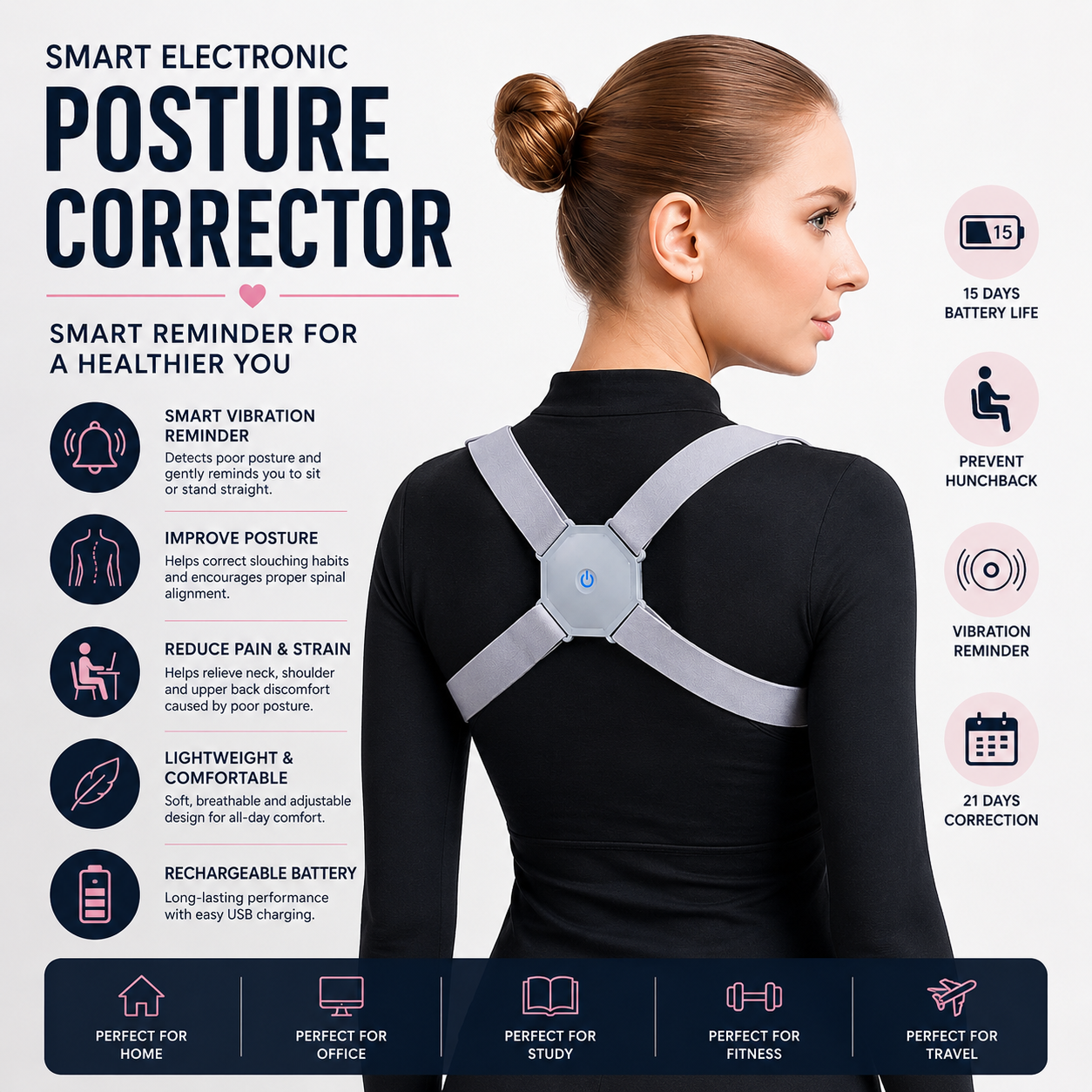 Smart Adjustable Electronic Posture Corrector